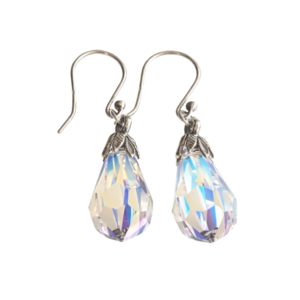 Teardrop Aurora Borealis Crystal Earrings