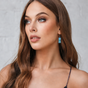 Cristina Aquamarine Crystal Earrings