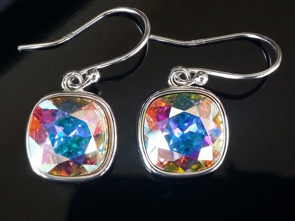 SASCHA SQUARE EARRINGS - AURORA BOREALIS