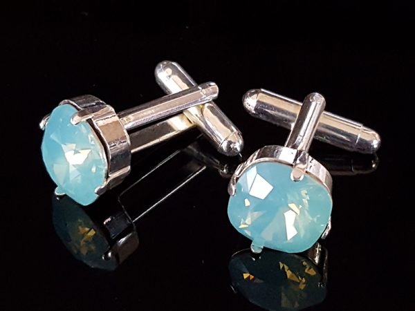 CUFFLINKS - PACIFIC OPAL - SILVER OR GOLD - Image 2