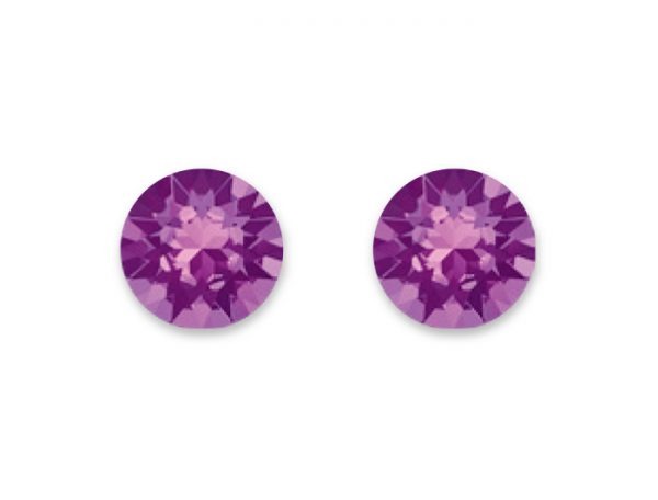 STERLING STUDS -  AMETHYST 4mm, 6mm, 8mm, 10mm