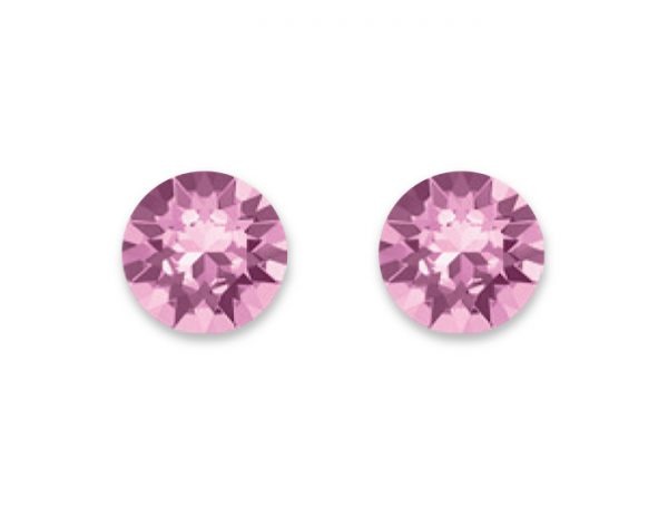 STERLING STUDS - LIGHT AMETHYST 4mm, 6mm, 8mm