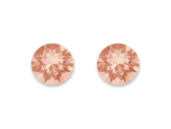 STERLING STUDS - LIGHT PEACH 4mm, 6mm, 8mm