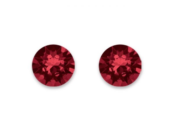 STERLING STUDS - SIAM RED 4mm, 6mm, 8mm, 10mm