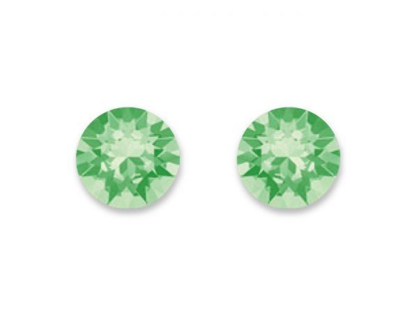 STERLING STUDS - CHRYSOLITE  4mm, 6mm, 8mm