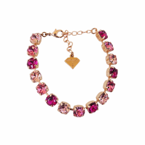 Dark Pinks Crystal Tennis Bracelet