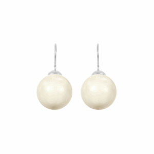 Classic White Pearl Earrings in Silver