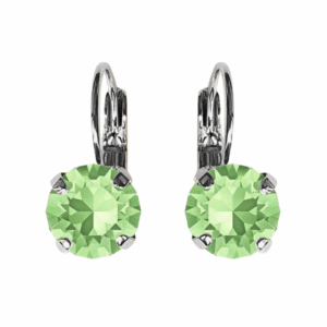 Linda Chrysolite Crystal Earrings in Silver