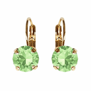 Linda Chrysolite Crystal Earrings in Gold