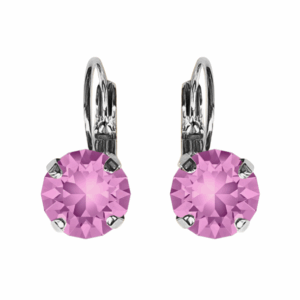 Linda Light Amethyst Crystal Earrings in Silver