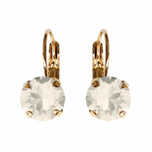 Linda Moonlight Crystal Earrings in Gold