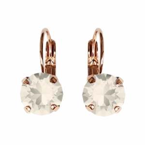 Linda Moonlight Crystal Earrings in Rose Gold
