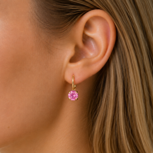 Rose Pink Linda Crystal Earrings
