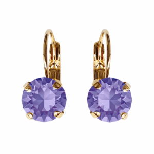 Linda Tanzanite Crystal Earrings in Gold