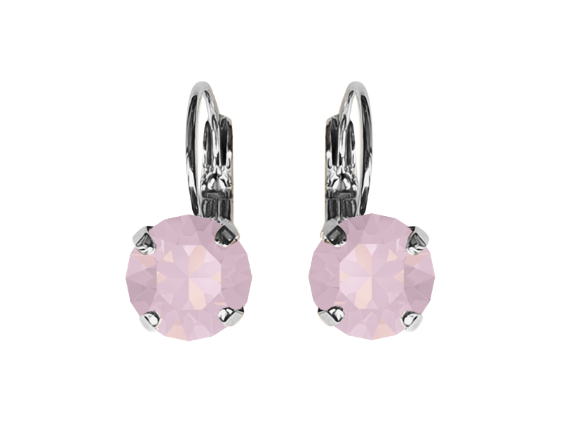 Linda Rosewater Opal Crystal Earrings in Silver