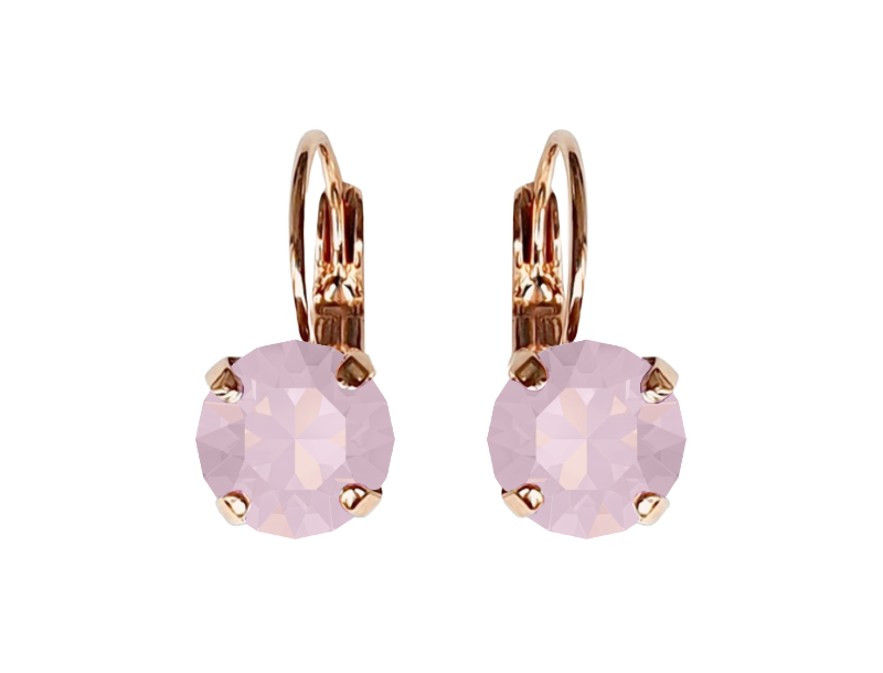 Linda Rosewater Opal Crystal Earrings in Rose Gold