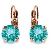 LINDA EARRINGS - LIGHT TURQUOISE - SILVER, ROSE OR YELLOW GOLD