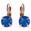 LINDA EARRINGS - MAJESTIC BLUE - SILVER, ROSE OR YELLOW GOLD