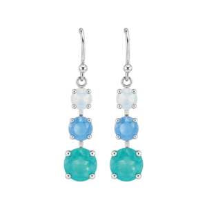 Melinda Tranquility Blue-Green Crystal Earrings
