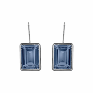 Sara Navy Montana Earrings in Silver