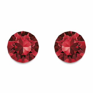 Siam Dark Red Crystal Swarovski Studs