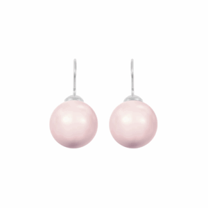 Classic Rosaline Pink Pearl Earrings in Silver