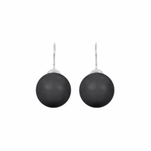 Classic Black Pearl Earrings in Silver