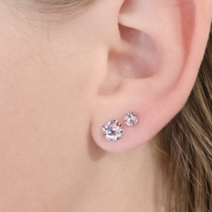 Light Amethyst Crystal Studs