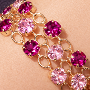 Athena Dark Pinks Crystal Bracelet