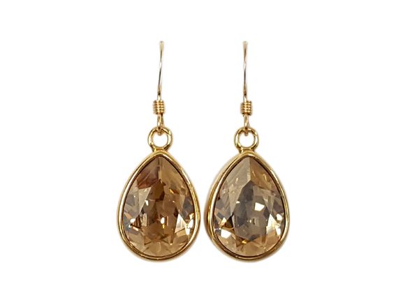 LUCY EARRINGS – GOLDEN SHADOW | Crystalistic
