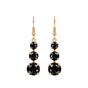 Melinda Silver Night Crystal Earrings