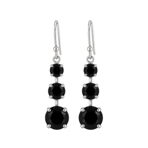 Melinda Jet Black Crystal Earrings