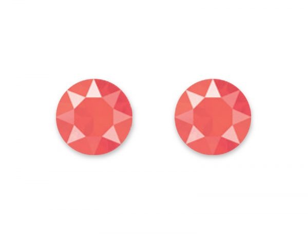 STERLING STUDS - CORAL - 4mm, 6mm, 8mm