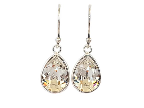 LUCY EARRINGS – CRYSTAL CLEAR | Crystalistic