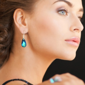 Selene Crystal Earrings in Silver