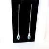HAYLEY STERLING SILVER EAR THREADS - BLUE AURORA - Image 2