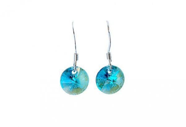 TURQUOISE LAGOON - STERLING HOOK ROUNDS