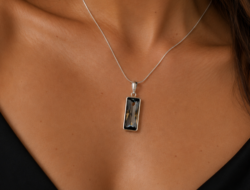 Cristina Black Diamond Crystal Pendant