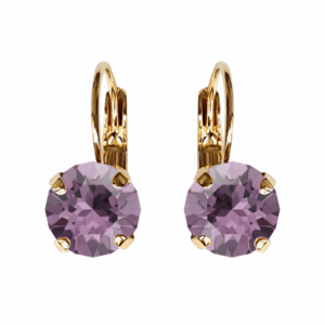 Linda Iris Crystal Earrings in Gold