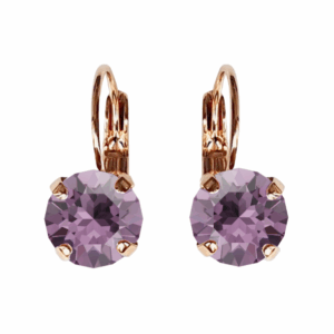 Linda Iris Crystal Earrings in Rose Gold