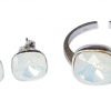 SASCHA STERLING STUDS - WHITE OPAL 10mm, 12mm - Image 2