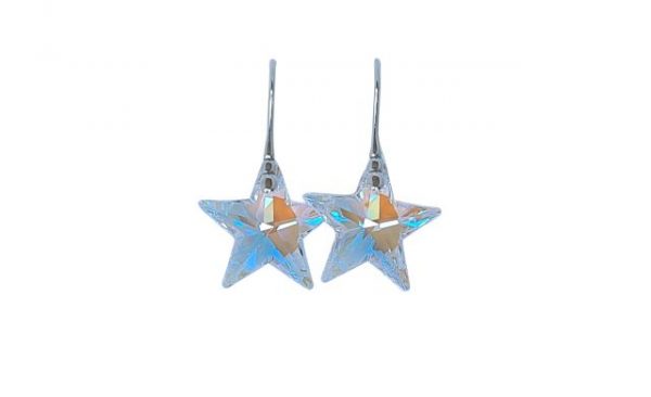 STARS EARRINGS - STERLING SILVER - BLUE AURORA - Image 3