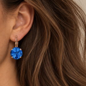 Geena Sapphire Gold Earrings