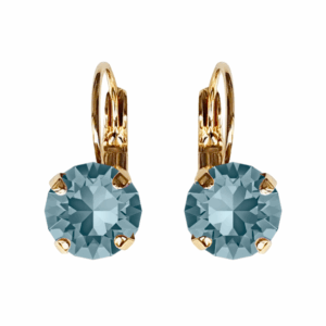Linda Indian Sapphire Crystal Earrings in Gold