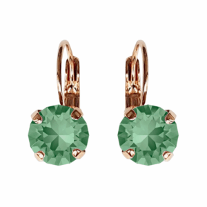 Linda Erinite Crystal Earrings in Rose Gold