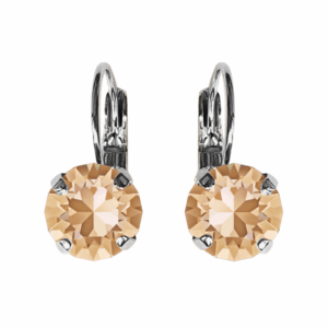 LINDA GOLDEN SHADOW CRYSTAL EARRINGS - Silver