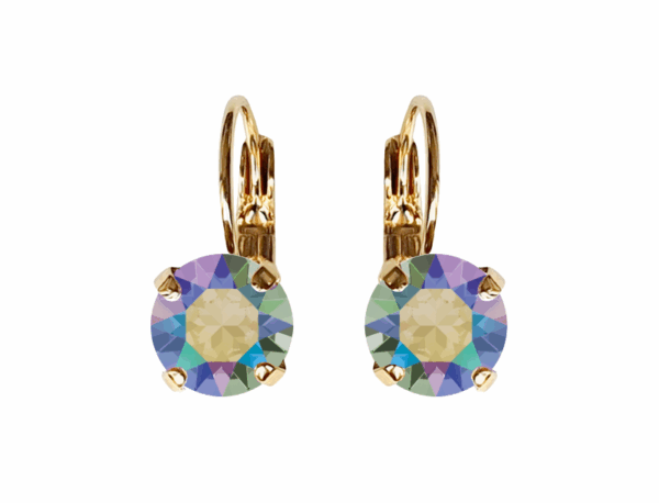Linda Paradise Crystal Earrings in Rose Gold