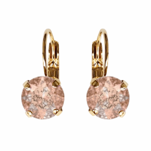Linda Rose Gold Mottle Crystal Earrings in Gold