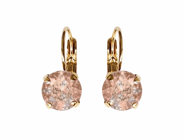 Linda Rose Gold Mottle Crystal Earrings in Gold
