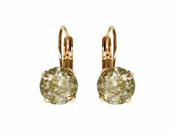 Linda Gold Mottle Crystal Earrings in Gold